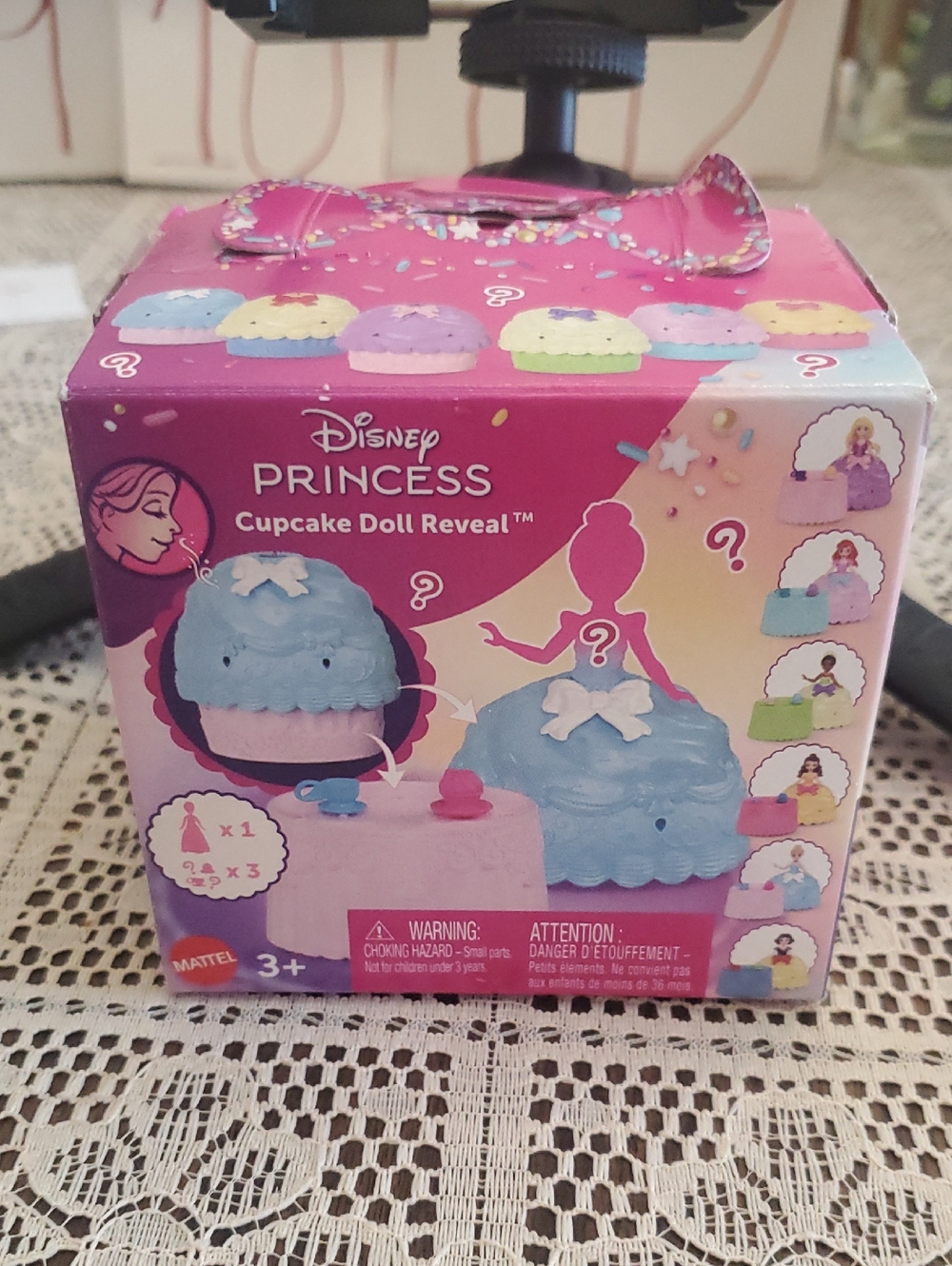 Disney Princess Cupcake Doll Reveal Pink & Blue Surprise Playset